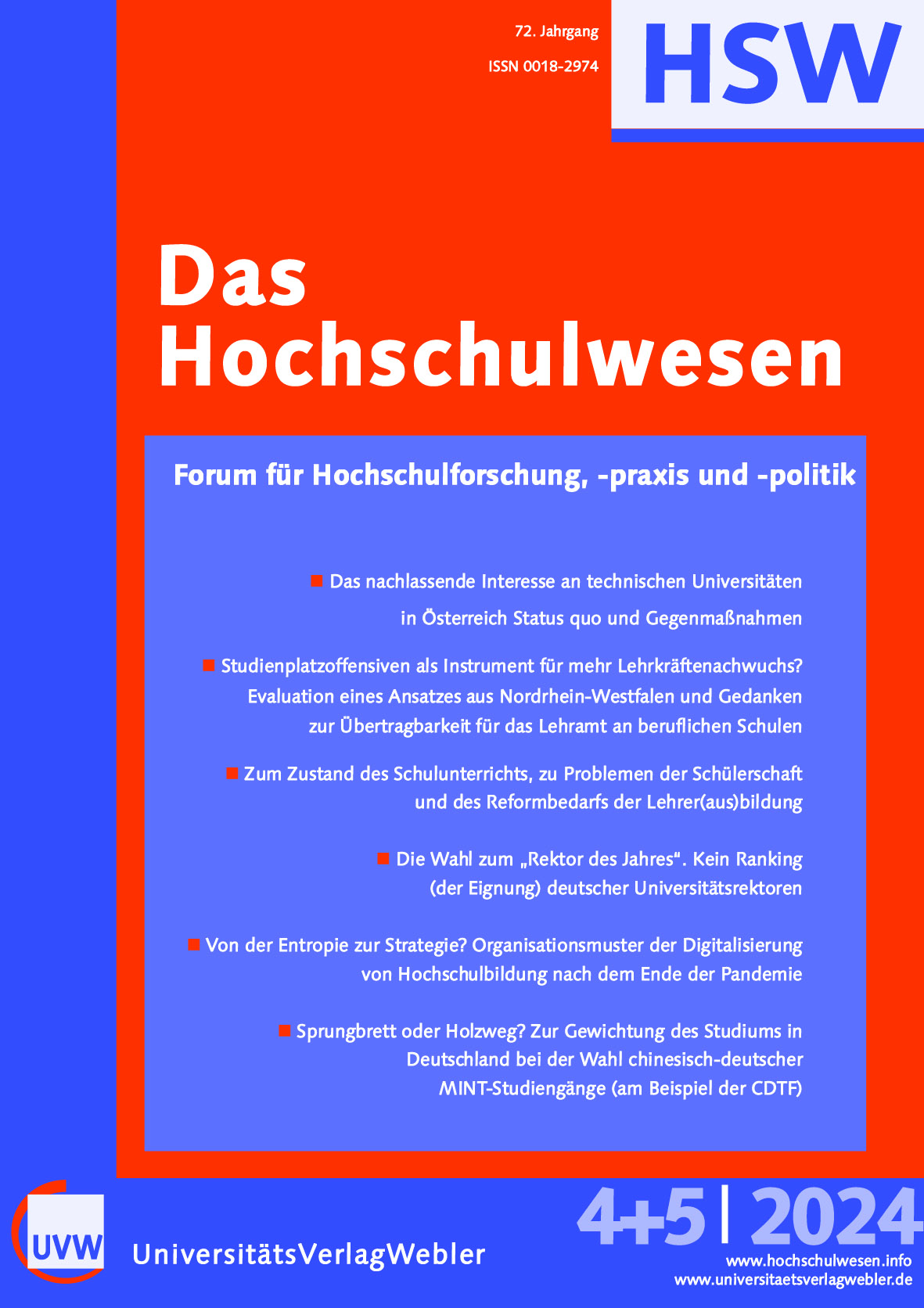 HSW - Das Hochschulwesen